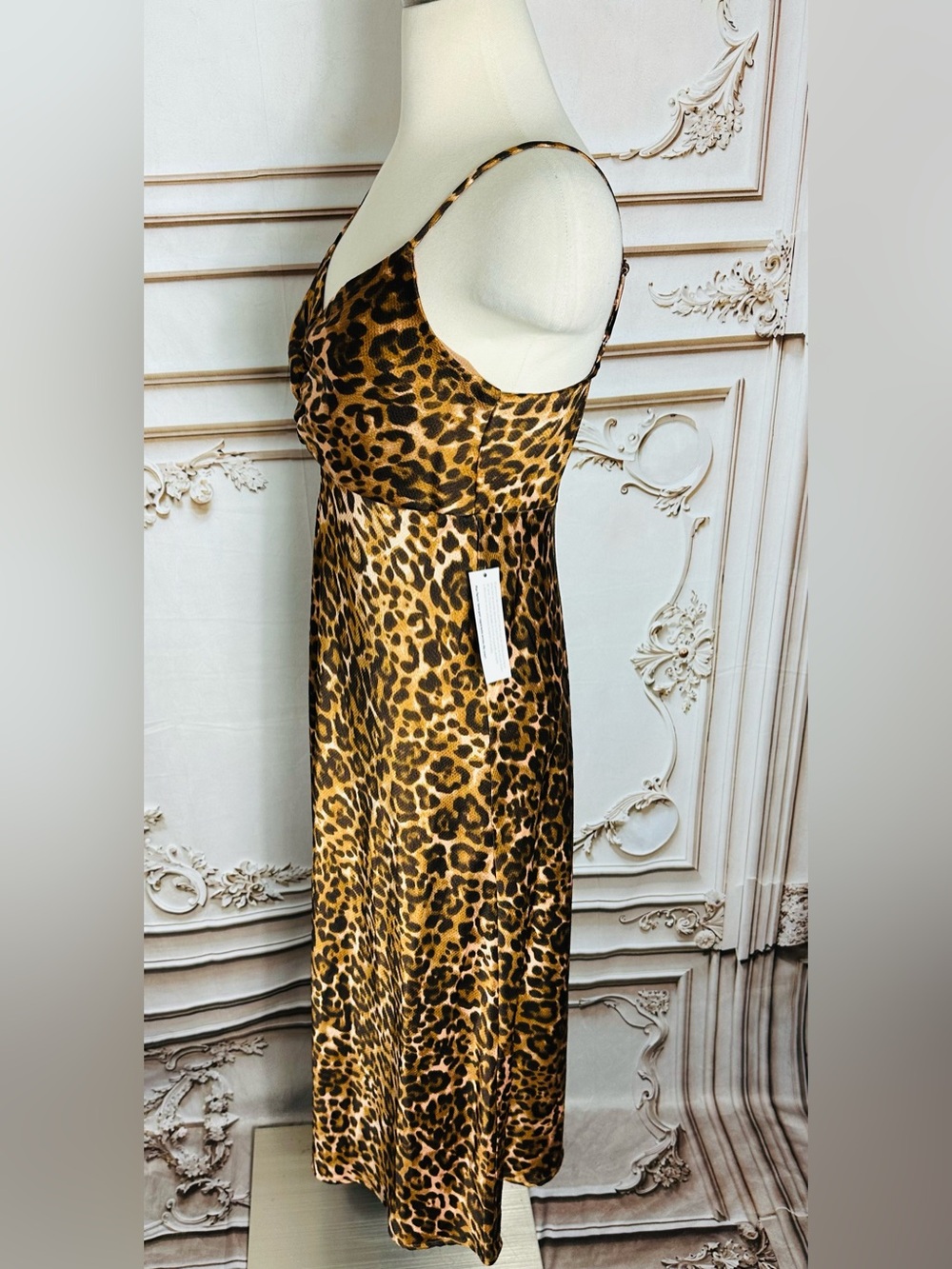 sofia by sofia vergara Leopard Print Slip Maxi Dress - Brown/Black - Picture 8 of 12